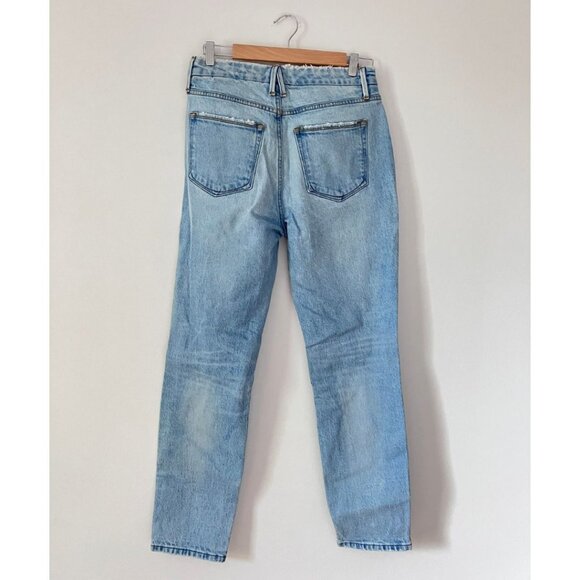 Good American The Weekender High Rise Jeans Light Blue Size US 4/27 - Picture 4 of 9